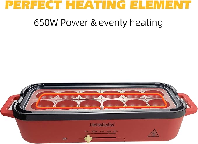 Multifunctional Electric Griddle Electric Grill Nonstick Baking Maker with 3 Interchangeable Pans For Takoyaki Cake Pop/ Mini Pancake/ Fried Steak