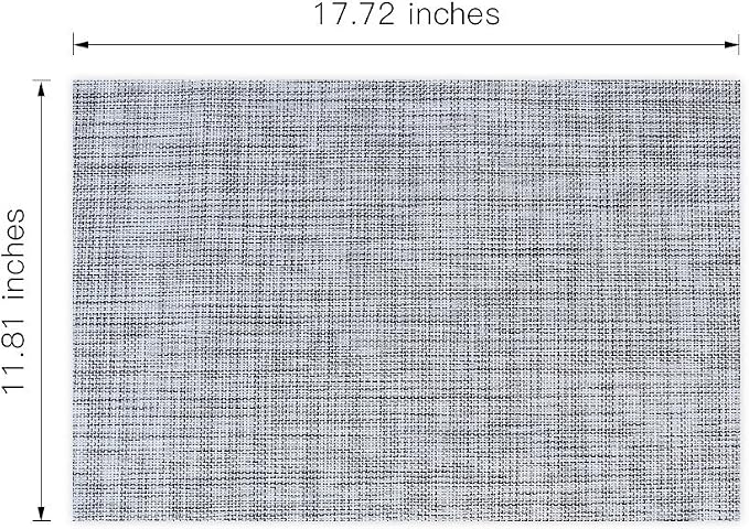 homEdge PVC Placemat, 4 PCS of Non-Slip Heat Resistant Place Mats, Washable Vinyl Placemats, Set of 4 – Gray