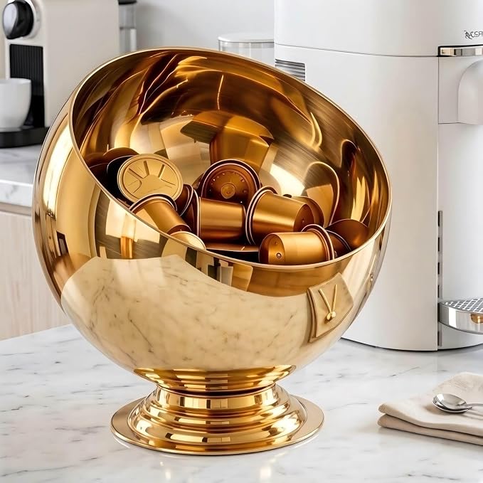 Coffee Pod Holder, Gold | Coffee Pod Storage, K Cup Holder, Espresso Pod Holder, Coffee Pod Organizer
