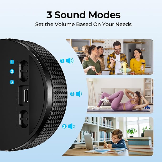USB Rechargeable Magnetic Kitchen Timer for Cooking, Building 800mAh Battery Large Display Digital Countdown Countup Timer, 3 Preset 5/15/25 Mins Loud Alarm for Kitchen Classroom Grilling Studying