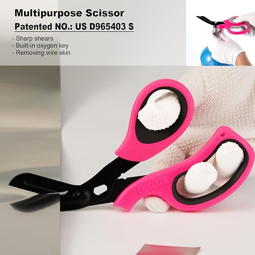 MEUUT All Purpose Scissors 8 Inch 3 Pack utility scissor for Heavy Duty Use | Fluorine Non-stick Coating, Milled Serrations, Stainless Steel Blades, TPE Soft Grip, for Office Craft Kitchen Medical Garden