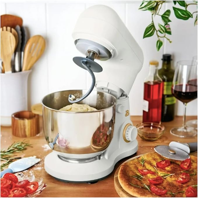 3.5 Qt Stand Mixer, with Flat Beater, Dough Hook, Whisk (White)