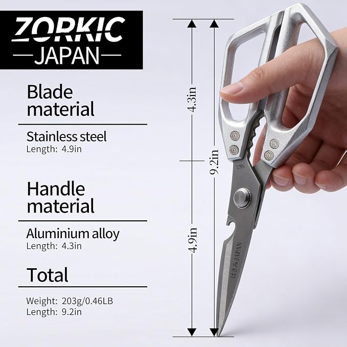 Kitchen Scissors Set 2PCS, Kitchen Shears Heavy Duty Poultry Shear Japan Meat Scissor for Food All Purpose Seafood Meat Cutting Cooking Shears, Chicken Scissors Gifts for Men Women