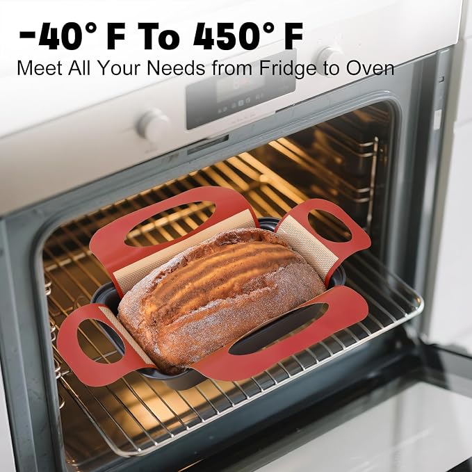 Loaf Pan with Liners Set: Nonstick 9 x 5 Inch Bread Pan for Homemade Baking | 2-Pack for Homemade Oven Baking - Rectangular Baking Tray for Kitchen Home Baker Make Sourdough Banana Sandwich 9x5 Brioche