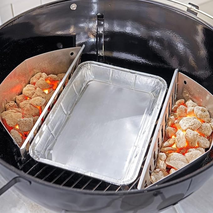 Drip Pans for Weber, Disposable Aluminum Foil Grease Trays for Weber Grills, Universal Replacement Liners for Weber Series, 8.6" x 6" - 20 Pcs