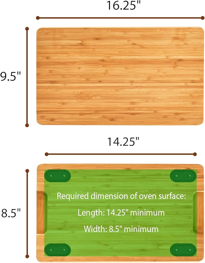 Cutting board Compatible with Breville BOV650XL/BOV670BSS Compact Smart Oven, Accessories for Countertop Toaster Oven, With Heat Resistant Silicone Feet, Creates Storage Space, Protects Cabinets