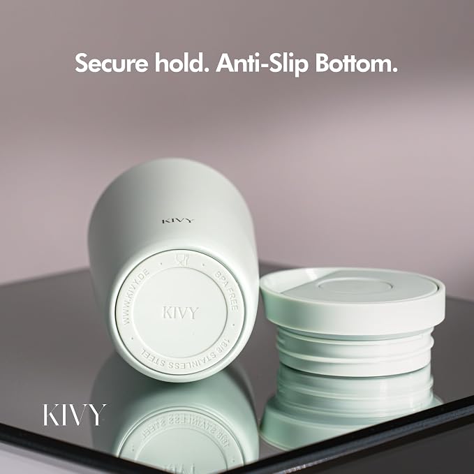 KIVY Travel Coffee Mug Tumbler [24h Cold | 6h Hot] Reusable Insulated Coffee Tumbler Stainless Steel - Spill Proof Coffee Travel Mug - Leakproof 12oz Insulated cup to go - Dishwasher Safe, BPA Free