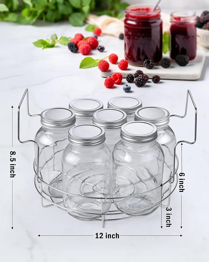 Cook N Home Stainless Steel Water Bath Canning Pot with rack and Lid, | 20 Quart Large Pots Steam Canner - Home Canning Pot for Preserving, Pickling and Jams, All Stovetops Compatible
