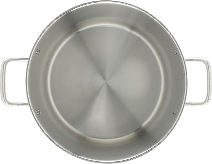Winware Stainless Steel 24 Quart Stock Pot with Cover,Silver | Dishwasher safe, Heating, Riveted handles for grip, Wide base for soups, Great for Stocks, Soups, Pasta and Batch Cooking