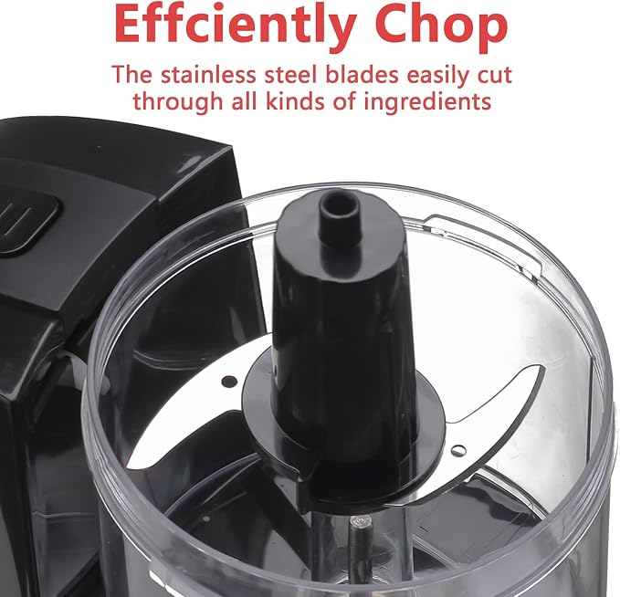 Liebe&Lecker Mini Food Processor 1.5 Cup Electric Food Chopper | Vegetable Chopper For Onions Garlic Meat Food, Chopper Container For Dicing, Mincing & Puree, Dishwasher Safe Compact Size