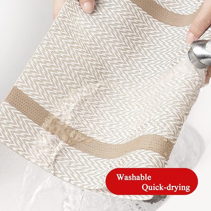 Elegant Placemats and Table Runner Set, Stylish Durable Placemats Set of 6 for Home Wedding Hotel Decoration (White)