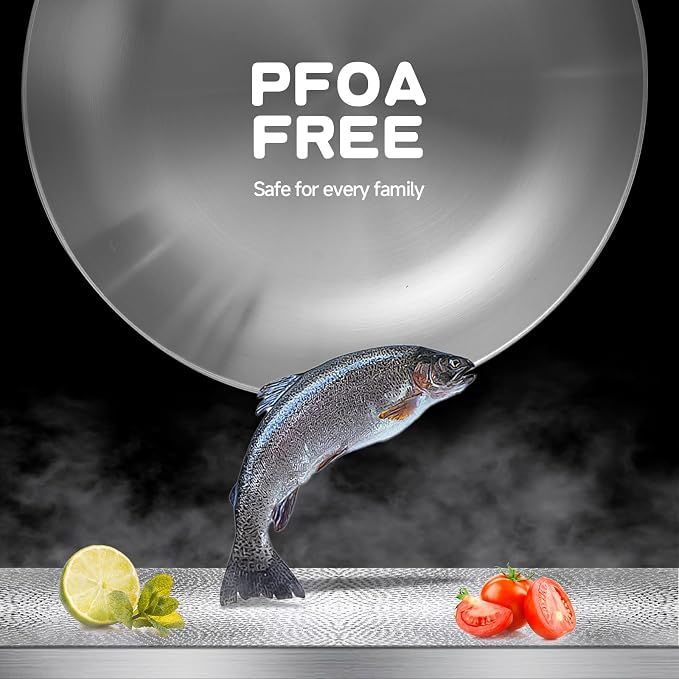 LOLYKITCH 12 Inch Stainless Steel Pan | Tri-Ply | PFOA & PTFE Free Skillet | Fast & Even Heating | Stay-Cool Detachable Handle | Dishwasher and Oven Safe | Induction Ready | For Modern Home Kitchens