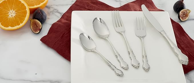 Oneida Dover 20-Piece 18/10 Silverware Set for 4, Flatware | mirror finish, dishwasher safe | includes knives, forks, and spoons | cutlery set for kitchen and dining