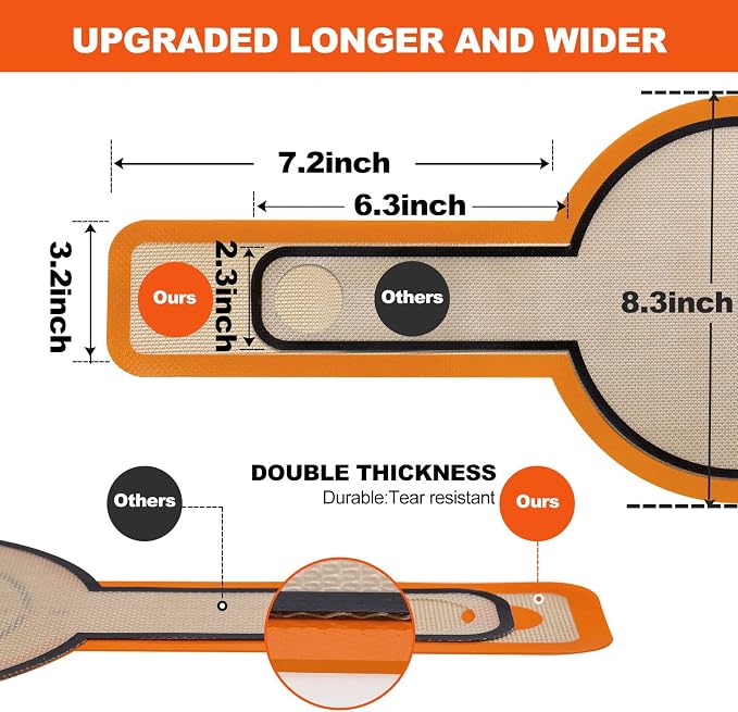 Silicone Bread Sling Dutch Oven - Best Japan Silicone. Non-Stick & Easy Clean ReusableBread Baking Mat. With Extra Long Handles Bread Baking Sheet Liner, 1 Orange pcs for Transferable Dough
