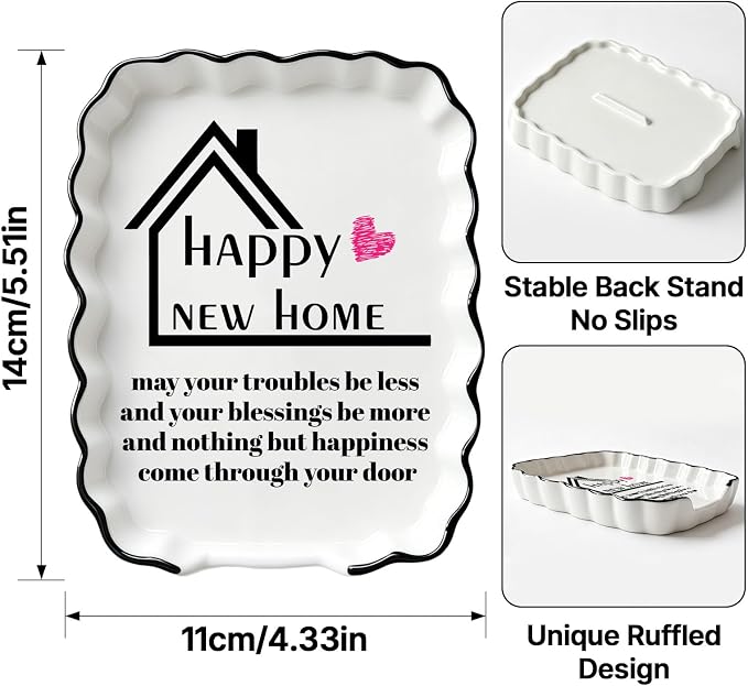 Housewarming Gifts for New Home, House Warming Gifts, Ceramic Spoon Rest | New Home House Gift Idea for Women Men Couple Neighbor Family Friend Homeowner Apartment, Spoon Holder Cooking Utensil Rest