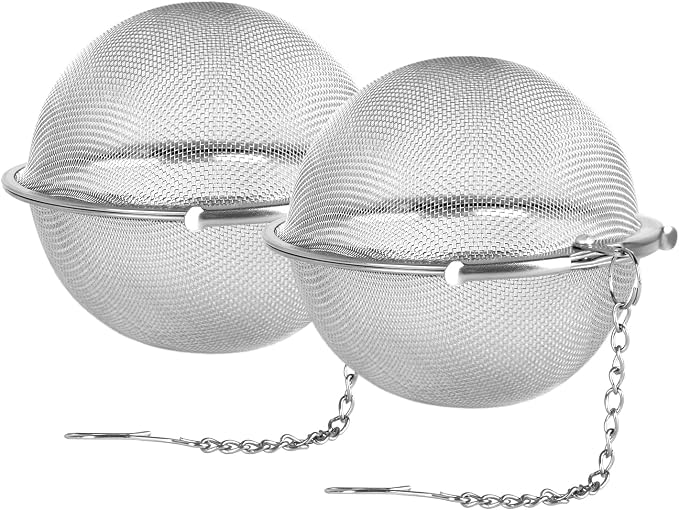 2pcs Stainless Steel Mesh Tea Ball 3.55 inches Tea Strainers | Teas Infuser Strainer Filters for Teas