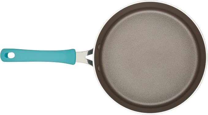 Rachael Ray Cook + Create Nonstick Sauté Pan with Lid, 3 Quart, Agave Blue