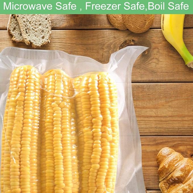 O2frepak 200ct Vacuum Sealer Bags Quart Plus Quart for Food Storage | 10"x13"(Plus Quart 100)+8"x12"(Quart 100) BPA Free PreCut Food Grade,Great for Sous Vide Vacuum Sealer