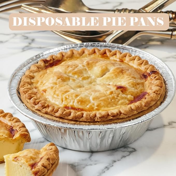120 Pack Mini Pie Tins, 5 Inch Disposable Aluminum Pie Pans, Foil Pie Pans, Individual Pie Pans perfect for Baking, Small Pie Tins, Freezer & Oven Safe, Easily Stack & Store
