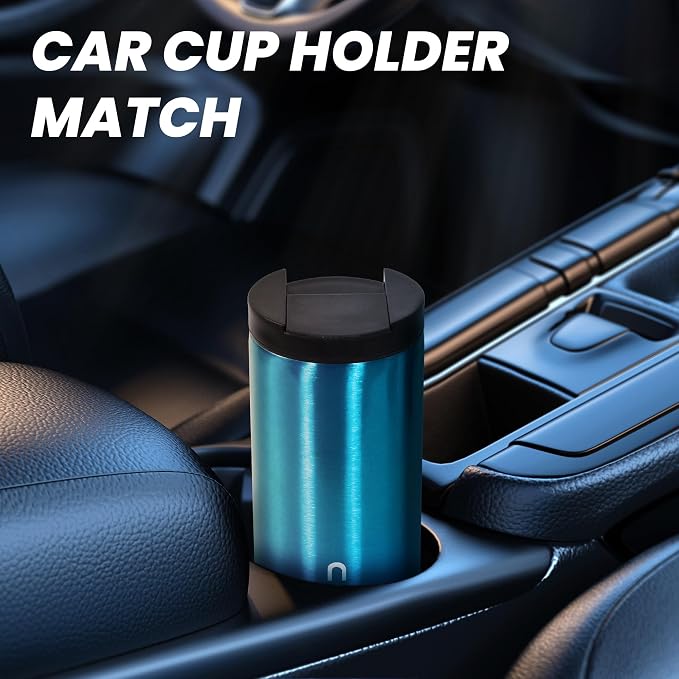 Insulated Coffee Mug 14oz,2 pack Travel Coffee Tumbler,Vacuum Insulated Coffee Mug with Leak Proof Screw Lid Coffee Cup for Men and Women for Hot & Cold Drinks