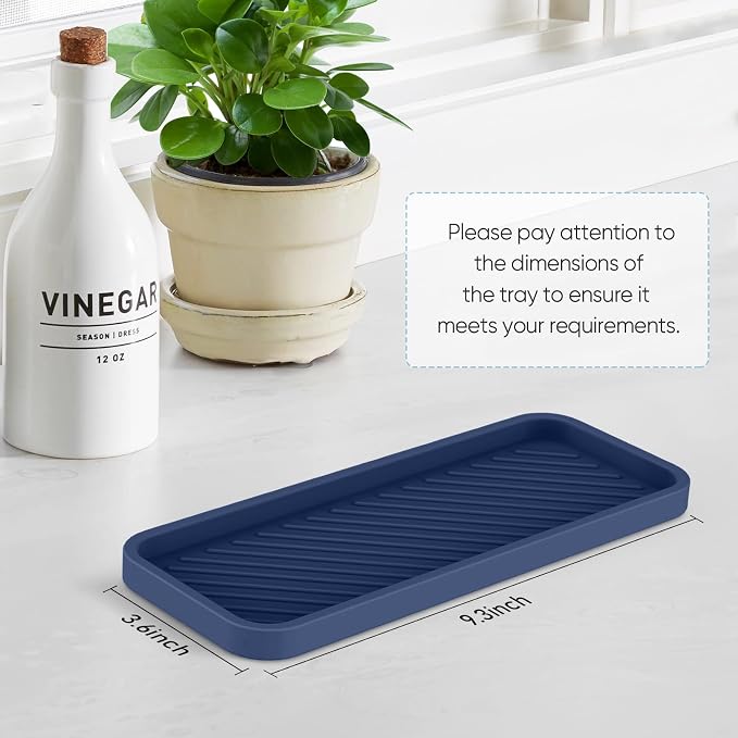 EG-SIPRO Silicone Sink Organizer Tray, 2-Pack, SASA Color, Unisex | Silicone Soap/Sink/Drip Tray, Kitchen Sink Organizer, Small Mats for Counter, Soap Dish Tray, Dishwashing Accessories
