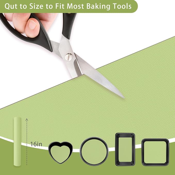 Silicone Baking Mat Roll, 12 IN x 6 FT, Non-Stick, Reusable, Heat-Resistant Baking Sheet for Oven, Air Fryer, Pastry, Dough, Bread, Non-Slip Kitchen Counter Mat