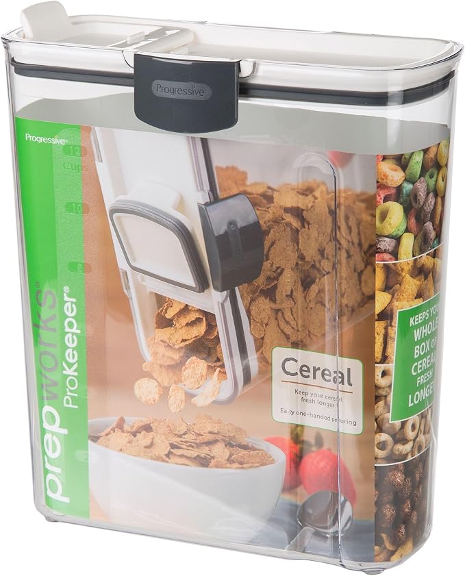 ProKeeper Cereal Keeper Food Storage Container, Airtight Seal, 3-Quart | Holds A Whole Box of Cereal, Wide Mouth Lid for Easy Pour, BPA-Free and Dishwasher Safe