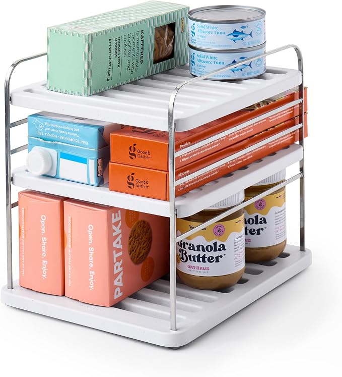 YouCopia UpSpace Cabinet Box Organizer Small, Adjustable Foil Wrap Shelf