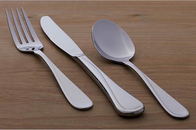 Oneida Flight 65-Piece 18/0 Silverware Set for 12, Flatware | mirror finish, dishwasher safe | includes serving spoons and utensil set | cutlery set, wedding silverware