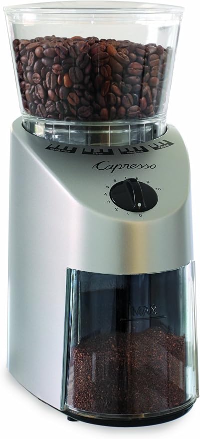 Capresso 560.04 Infinity Conical Burr Grinder, Brushed Silver (Pack of 2)
