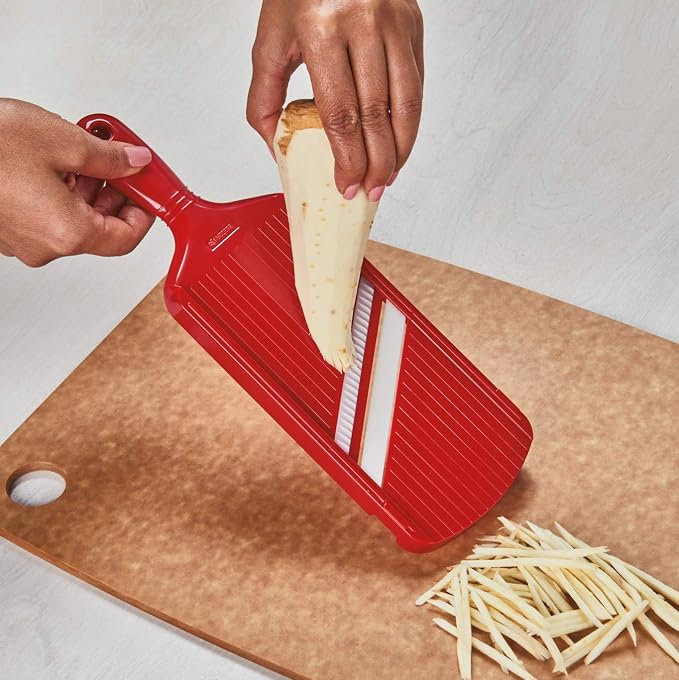 KYOCERA Ceramic Julienne Slicer-Advanced Blade for Perfect Vegetable Strips | KYOCERA Ceramic Julienne Slicer: Ultra-Sharp Non-Reactive Blade for Carrot, Zucchini & Potato Matchsticks with Safety Guard