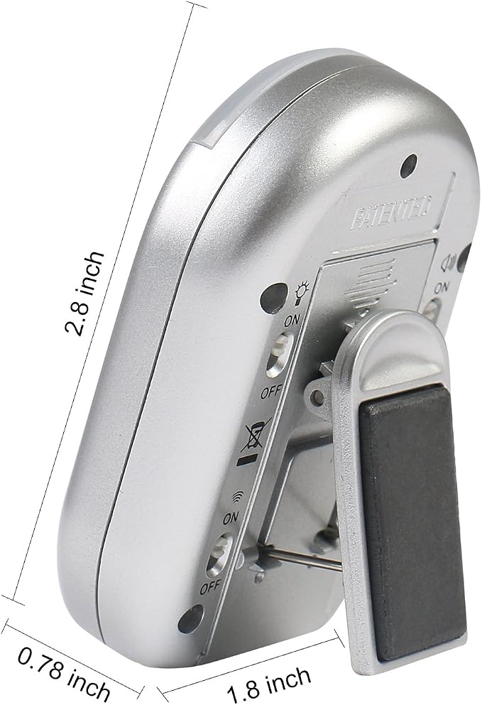 x-wlang 3-in-1 Alerts timer 1013 with vibration ,beep and flash.(kitchen timer ,medical timer,therapeutic timer), silver