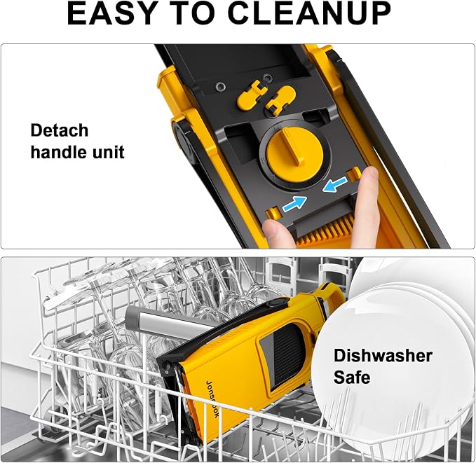 All-in-1 Safe Mandoline Slicer for Kitchen, Food Chopper with Container