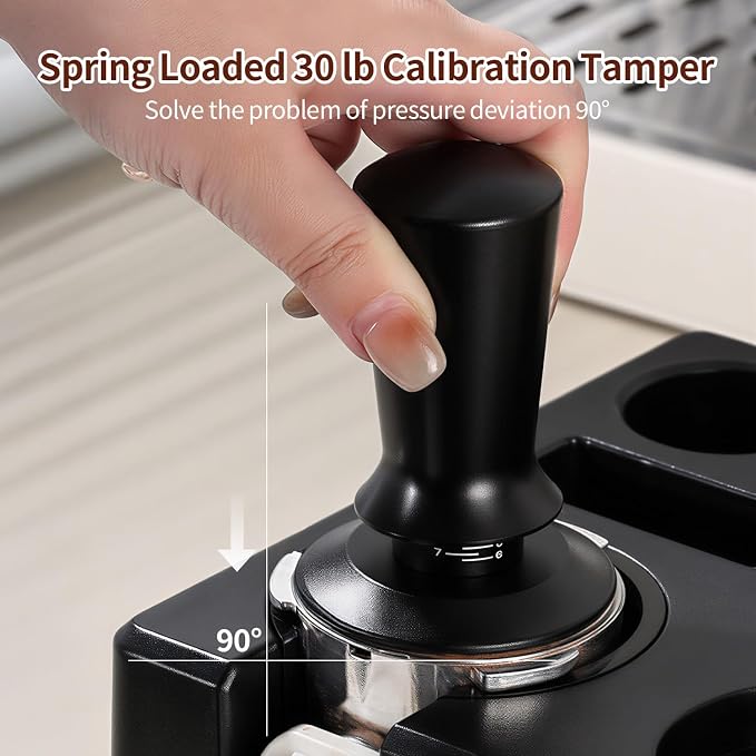 12PCS Espresso Accessories Kit: 58mm Espresso Tamper, Coffee Distributor, Puck Screen, Dosing Funnel, WDT Tool, Silicone Air Blower, Mats, Latte Art Kit, Espresso Tools Set Fits Breville Portafilters
