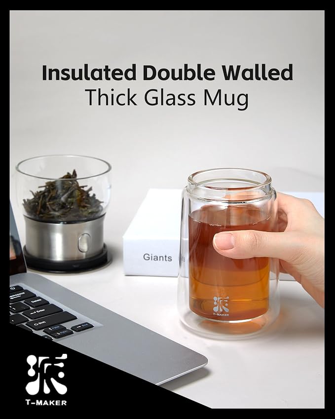 ZENS Modern Tea Infuser Teapot, One Touch Tea Maker for Loos Leaf Tea | Glass Magic Tea Pot, Mess free Tea Steeper with Insulated Mug, Portable Tea Infuser with Case for Tea Lovers