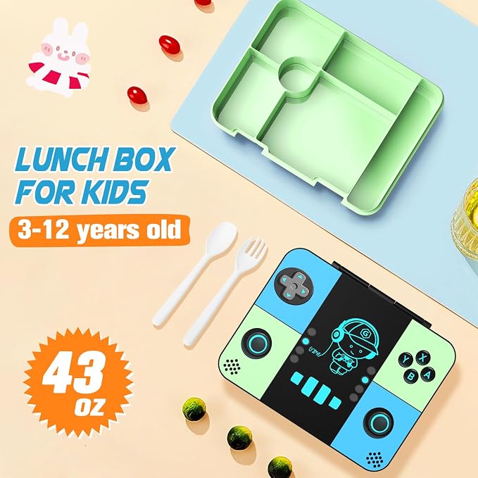 Backpack for School Boys, Cool Luminous Gamer Boys Schoolbag | with Lunch Box & Pencil Case Set for Kids Teens Elementary Middle School, Bookbag Glow In The Dark