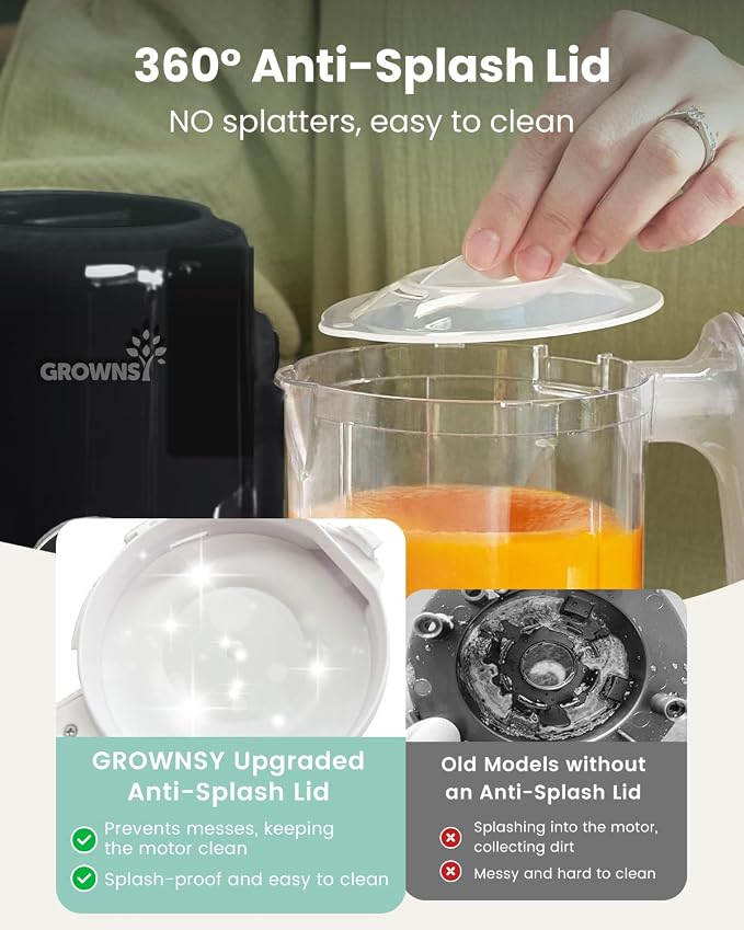 Grownsy Baby Food Maker, Steamer & Blender Baby Food Processor, Black | BPA-Free Elevated Steam Basket, Healthy Homemade Baby Food Purees, Starting Solids & BLW, Baby Feeding Essentials, 6+ Months