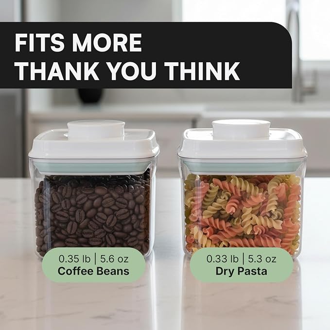Bop Top Airtight Food Storage Containers | Pop-Top Lid | 2 Cups / 16 Oz | kitchen canister set, for flour, sugar, snacks, pasta, baking