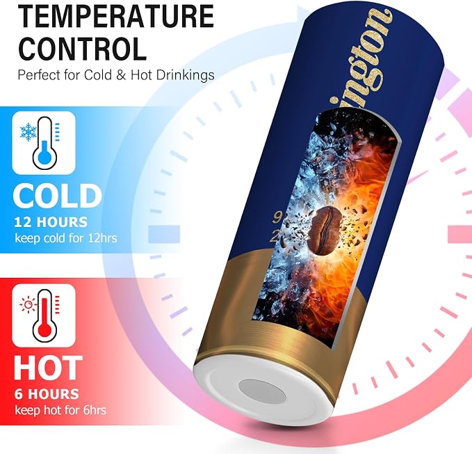 TUMBTU Blue Shotgun Shell 20oz Skinny Tumbler,Funny Travel Mug for Men | Coffee Cup Gift for Men,Hunters,Outdoors,Christmas,Birthday,Stainless Steel Insulated,Include 1 Tumbler and 1 Lid