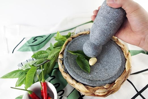 Granite Pestle Replacement only - Pestle Stone only Unpolished Heavy (Not Included Mortar) (Bell Shape), Blue
