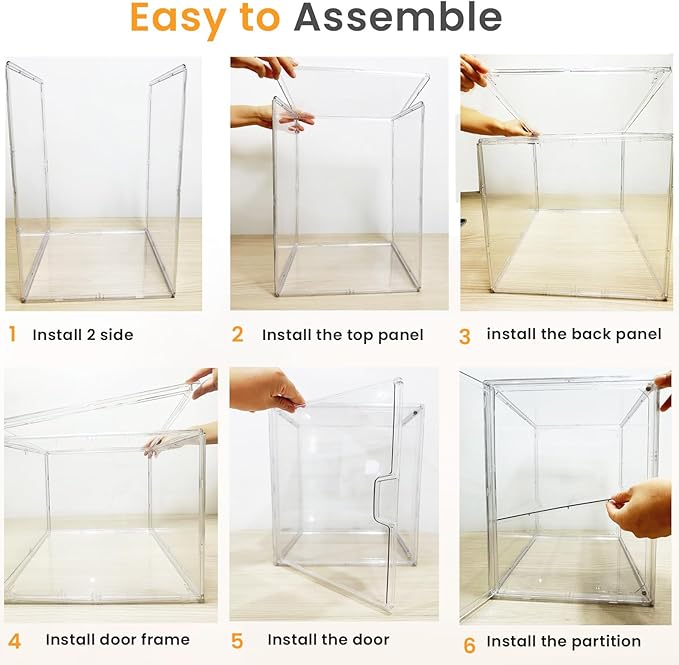 Bread Box,Large Bread Boxs for Kitchen Countertop - 4 Layers Adjustable Bread Storage Container, Clear Boxes for Kitchen Counter, Breads Box Airtight,Bread Holder,Perfect for Bagel, Muffins