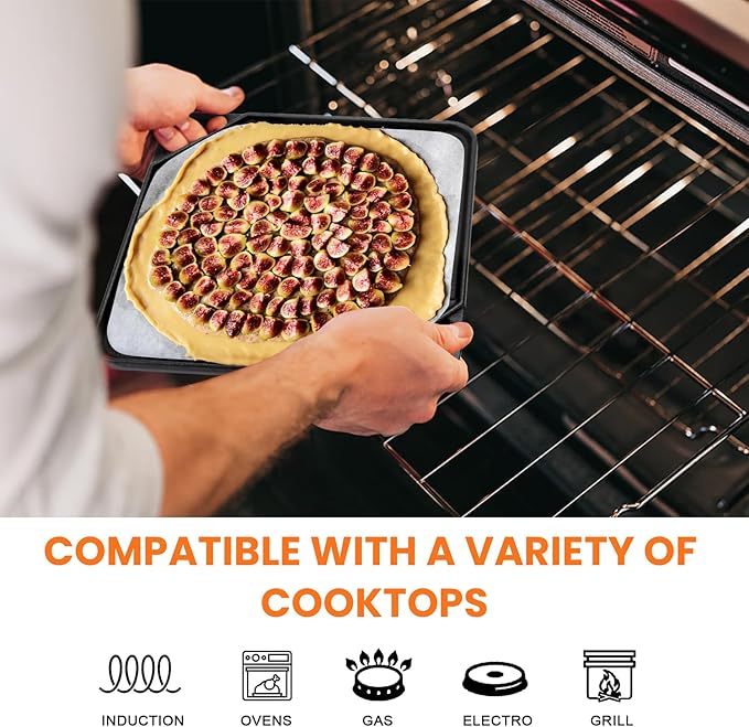 GGC Cast Iron Reversible Griddle | Double-sided Griddle Pan for Stove Tops and Gas Grills, 10"x 10" Square Baking Flat and Ribbed Griddle for Camping stoves