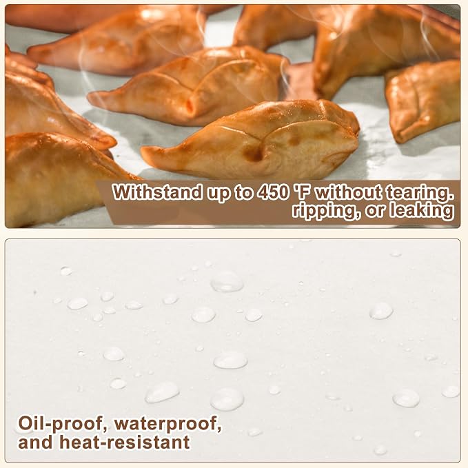 Hovico 130PCS Parchment Paper Baking Sheets, 9x13 Inch, Precut Non-Stick Parchment Paper for Quarter Sheet Pans Liners, Baking Cookies, Bread, Meat, Pizza, Toaster Oven