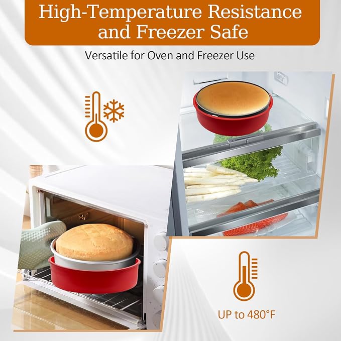 LynxLink Silicone Springform Pan Protector with Baking Mat Set for 9 inch Cheesecake Pan,Baking Pan,Cake pan - Cheesecake Water Bath Protector and Prevent Cake from Sticking to Bottom and Side