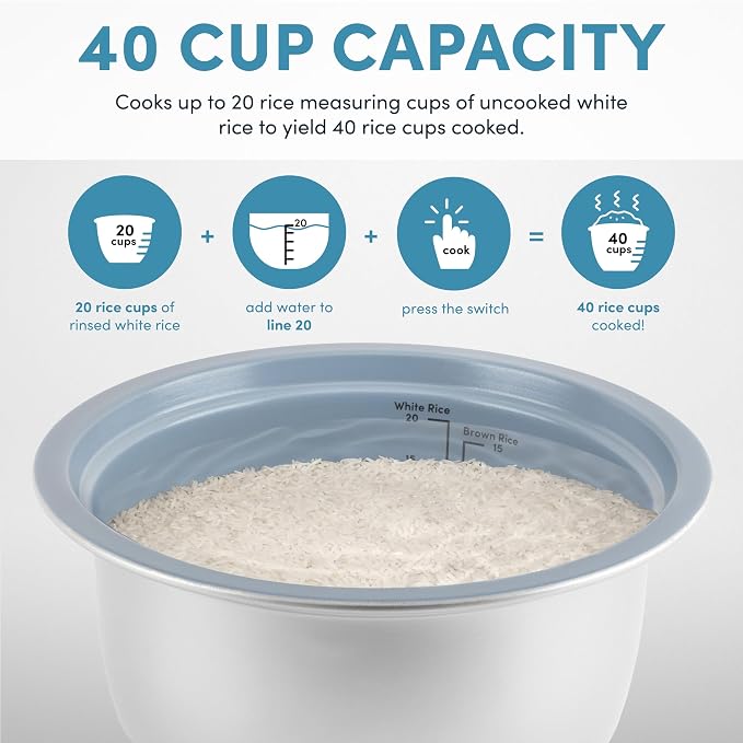 Aroma 20-Cup (Uncooked) / 40-Cup (Cooked) Commercial Rice Cooker and Warmer