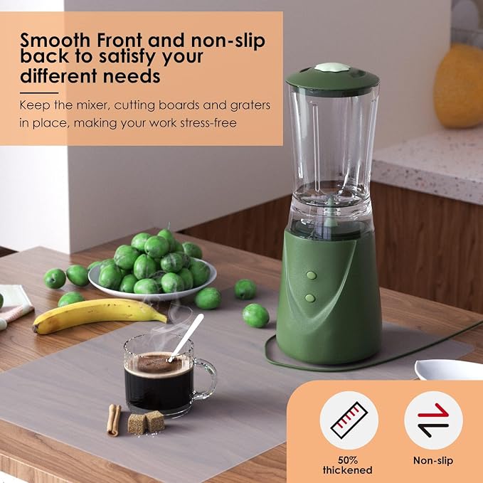 Extra Large Silicone Mat for Kitchen Worktop Protector, Thickened Nonstick Heat Resistant Countertop Mat, Nonskid Placemat, Craft Mat, Table Mat (Transparent, 15.7"x23.6")
