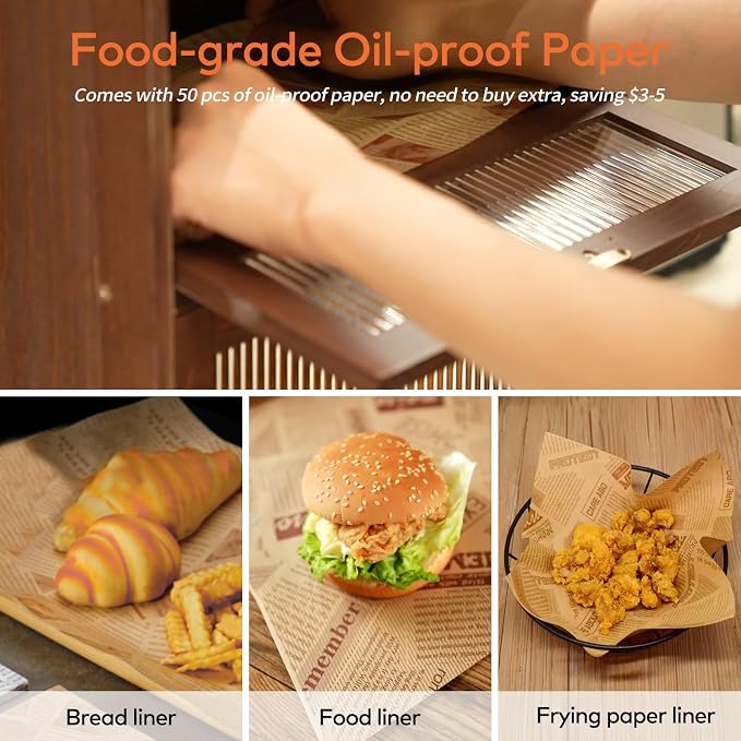 Wood Bread Box for Kitchen Countertop with Cutlery Drawer, Walnut | Solid Pine Wood, 2-Tier Large Capacity, Included 50 Deli Papers, Vintage Farmhouse Breadbox, Wooden Bread Storage Container