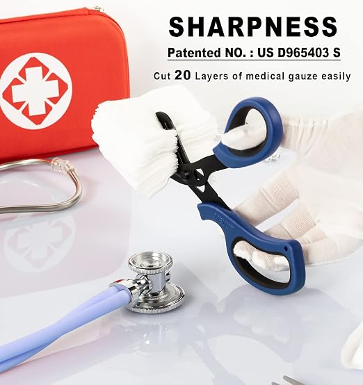 MEUUT All Purpose Scissors 8 Inch 3 Pack utility scissor for Heavy Duty Use | Fluorine Non-stick Coating, Milled Serrations, Stainless Steel Blades, TPE Soft Grip, for Office Craft Kitchen Medical Garden