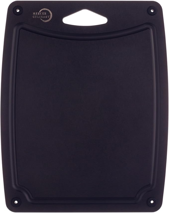 Mercer Culinary Composite Cutting Board-11 3/4" X 9 1/4", with Non Slip Feet and Juice Groove - Black