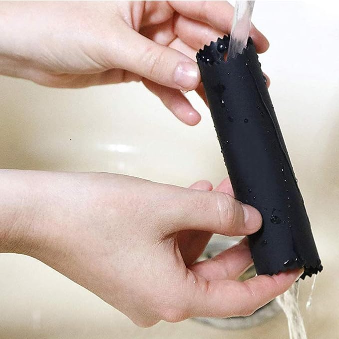 2 Set Peeler Silicone Easy Roll Tube Useful Garlic Odorfree Kitchen Tool (Red,Black)